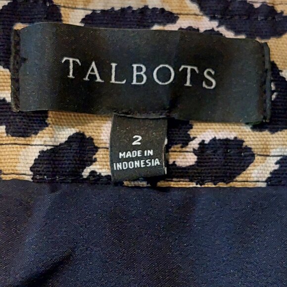Talbots Leopard Print Lined Straight Mini Skirt Size 2 - Picture 8 of 11